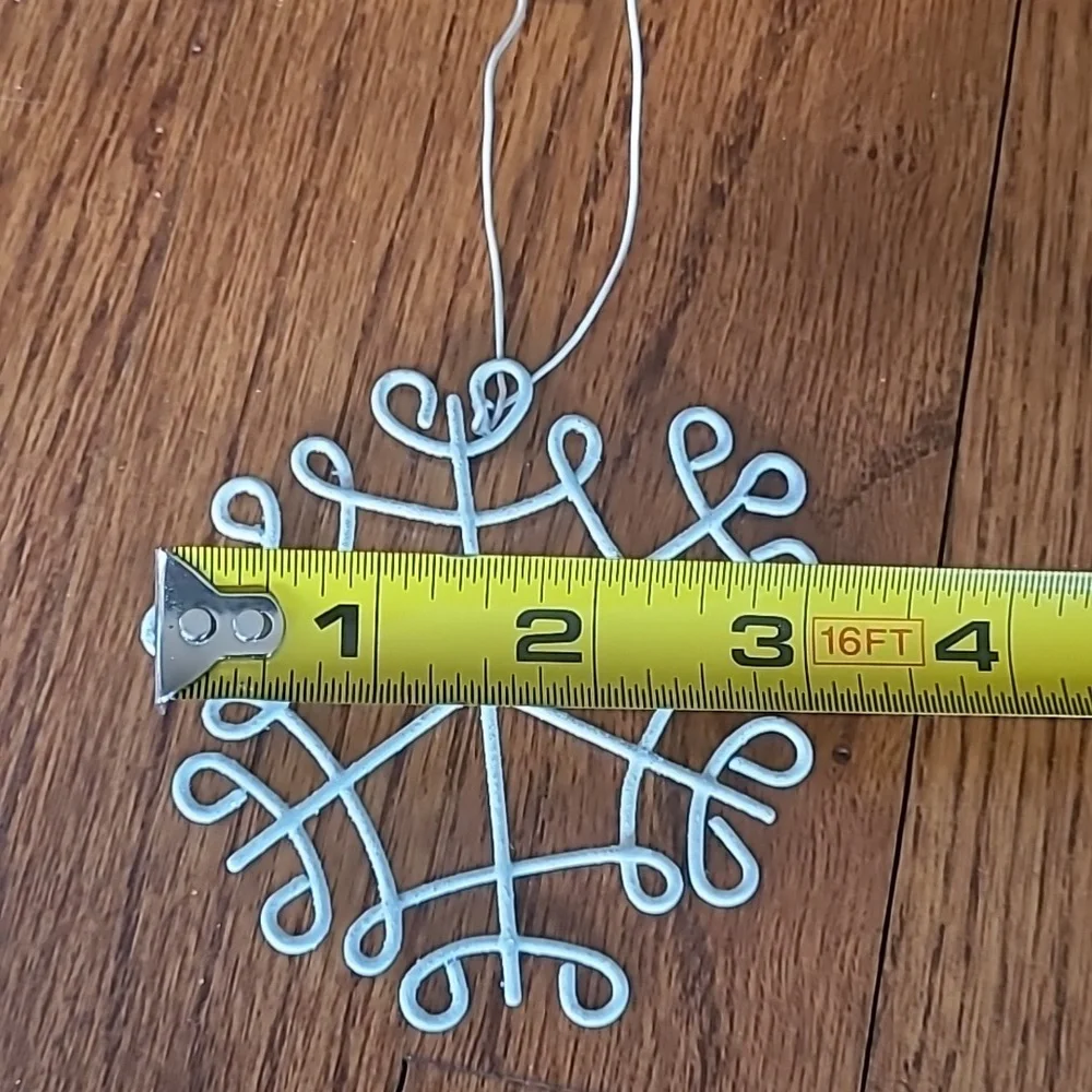 Metal Snowflake & Snowman Mantel Tree Garland - 8.5 Feet